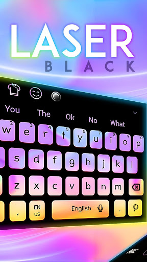 Shiny Laser Black Keyboard