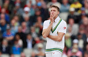 South Africa's Morne Morkel reacts.