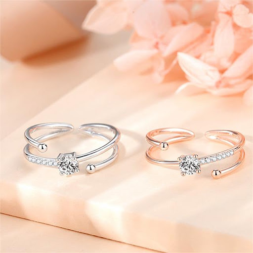 Title 3, Double Layer Ring Sterling Silver 925 Fashion I...