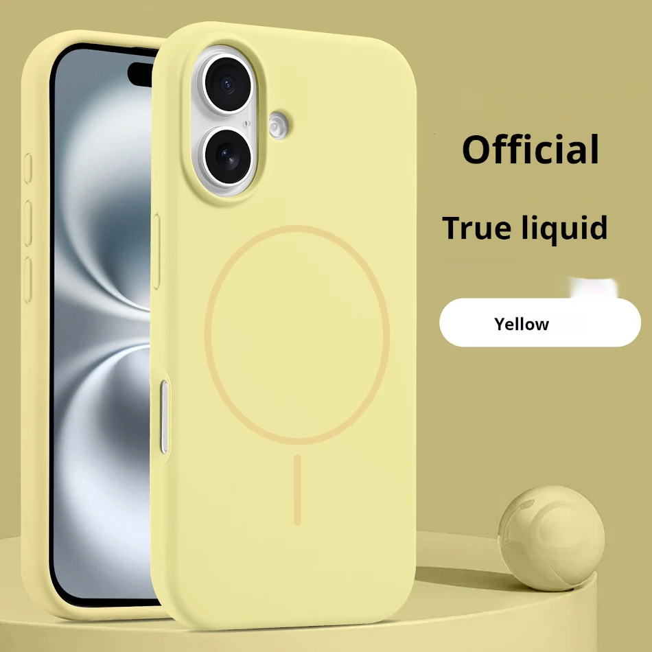 Capa de silicone líquido magnética, toque de pele, cor pura, proteção total. Conforto e estilo para seu telefone.