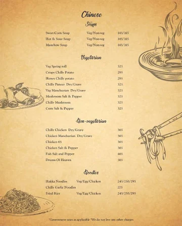 The Patiala Kitchen menu 