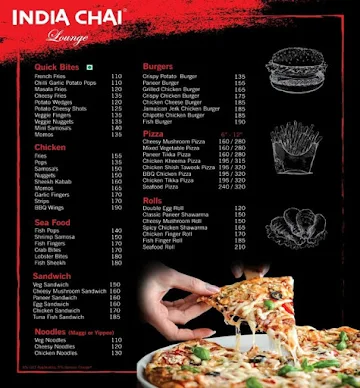 India Chai Lounge menu 