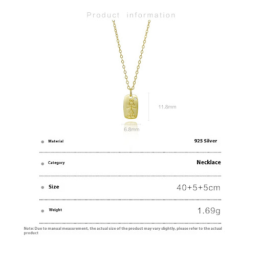 Title 8, Online Celebrities Cute Cartoon Stickman Neckl...