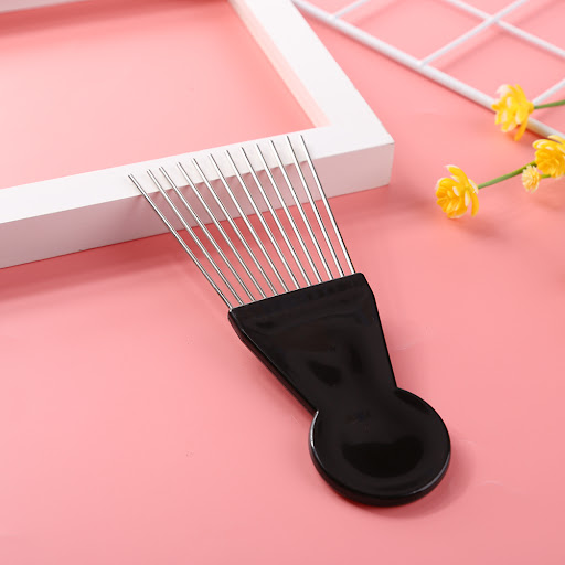 Title 3, Metal Comb African Hair Pik Comb Brush Salon Ha...