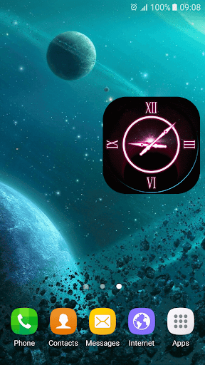 Galaxy Analog Clock Widget