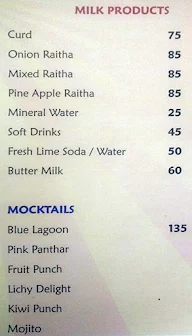 Hotel Sitara Royal menu 1