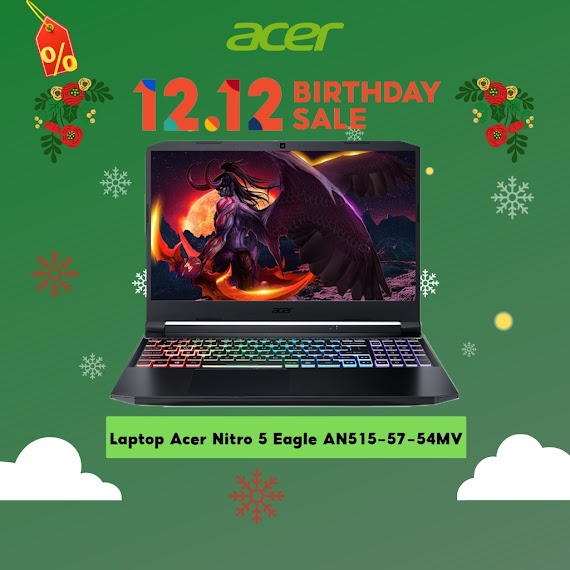 [Mã Elmall5 Giảm Đến 500K] Laptop Acer Nitro 5 Eagle An515 - 57 - 54Mv I5 - 11400H 8Gb 512Gb Rtx 3050 15.6' 144Hz W11