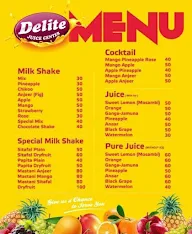 Delite Juice Centre menu 1