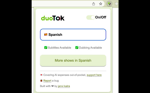 DuoTok: watch Netflix to learn languages