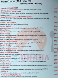 The Dhaba menu 5