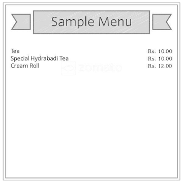 Special Hydrabadi Chai menu 