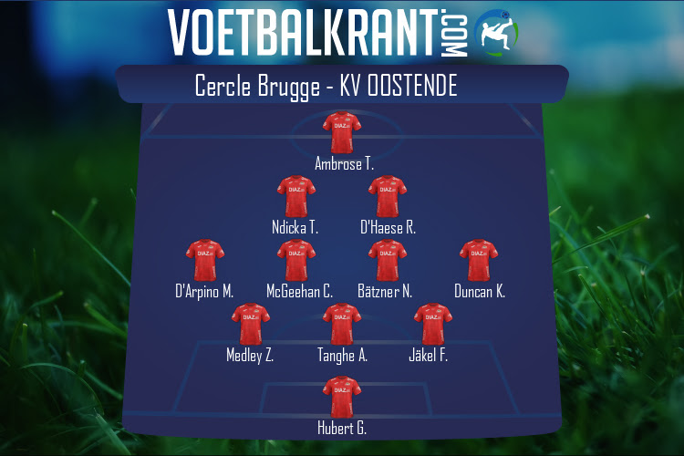 Opstelling KV Oostende | Cercle Brugge - KV Oostende (29/01/2022)