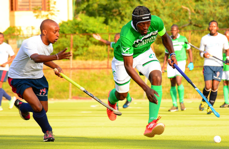 Greensharks Victor Osiche charges past a Sailors defender in a past match