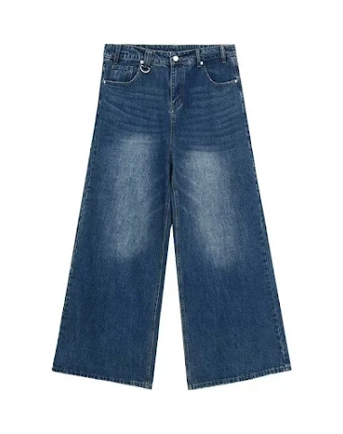 Retro široke farmerke za muškarce i - 0
