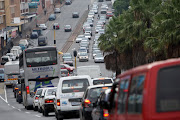 Traffic chaos in Johannesburg.