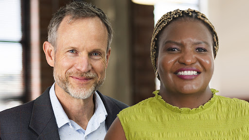 Paul Byrne, head of insights and customer success at Pnet, and Hope Lukoto, chief HR officer at BCX.