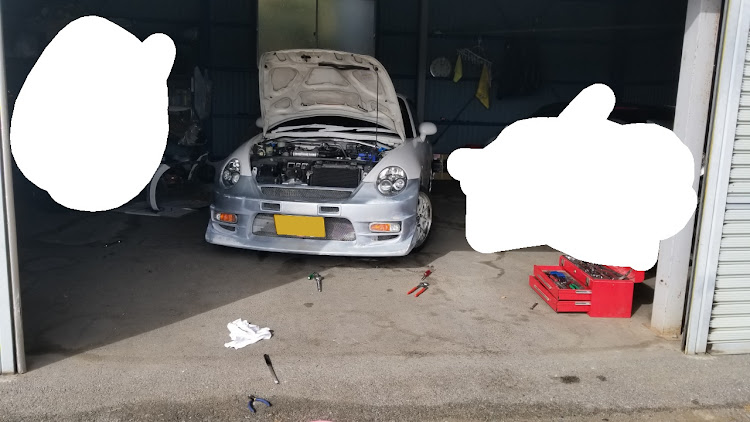 コペンのバンパー無理くり付けた・長穴加工はおてのもの？に関するカスタム事例の投稿画像1枚目