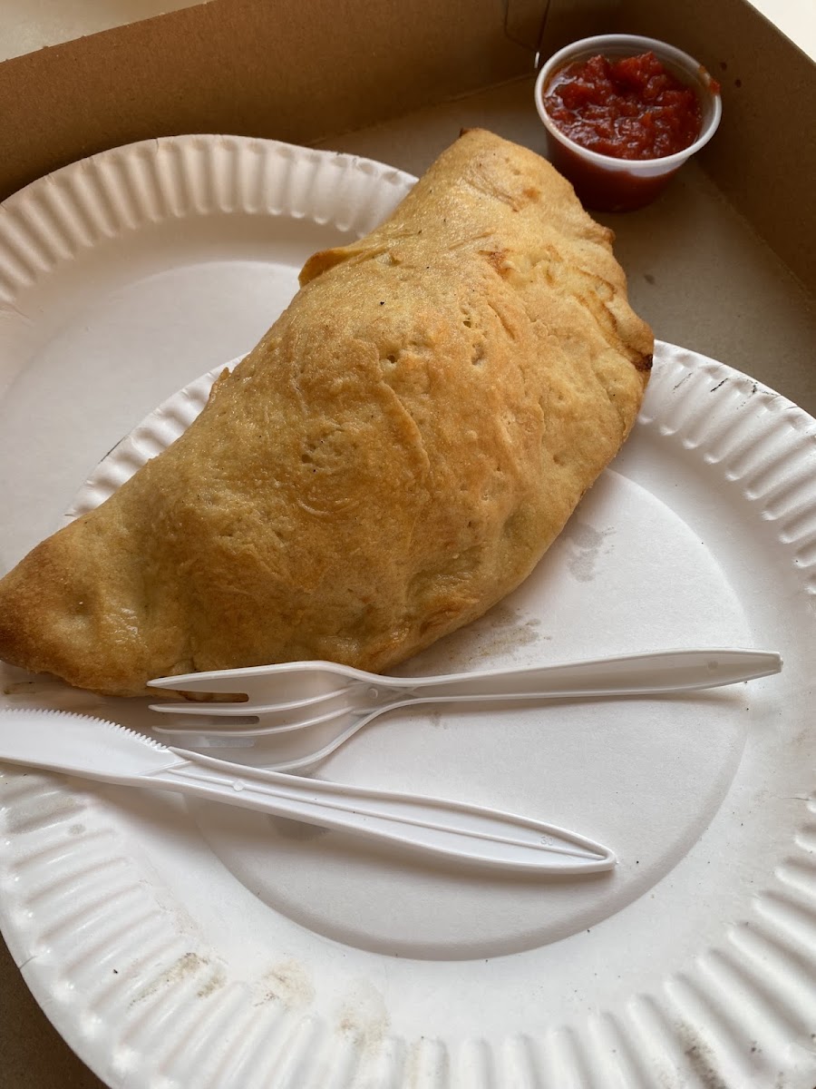 Gluten Free from scratch Cheese Calzone