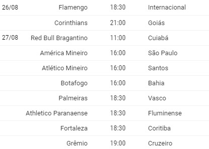 JOGOS DE HOJE - SABADO 26/08 - BRASILEIRÃO 2023 SERIE A 21ª RODADA - JOGOS  DO CAMPEONATO BRASILEIRO 