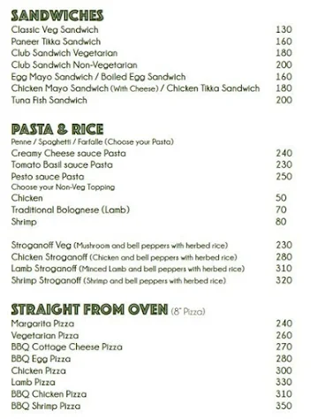 Mighty Paws menu 