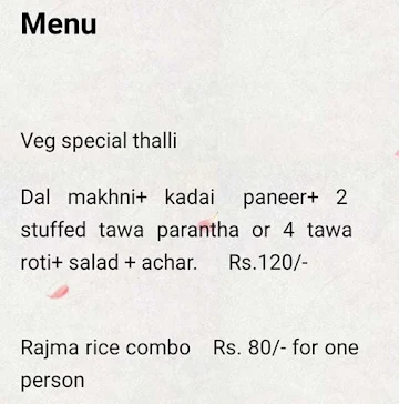 Family Rasoi menu 