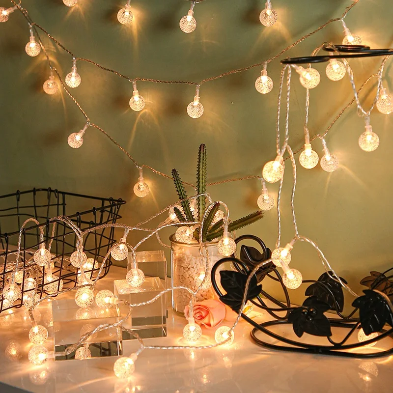 Waterdichte LED-lichtketting met kristallen bubbelballen Festival decoratie voor buiten, tent, binnenplaats, kamer