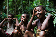 Some modern day hunter-gatherer societies, like these Baka pygmy women of central Africa’s rain forests belong to, enhance female autonomy. 