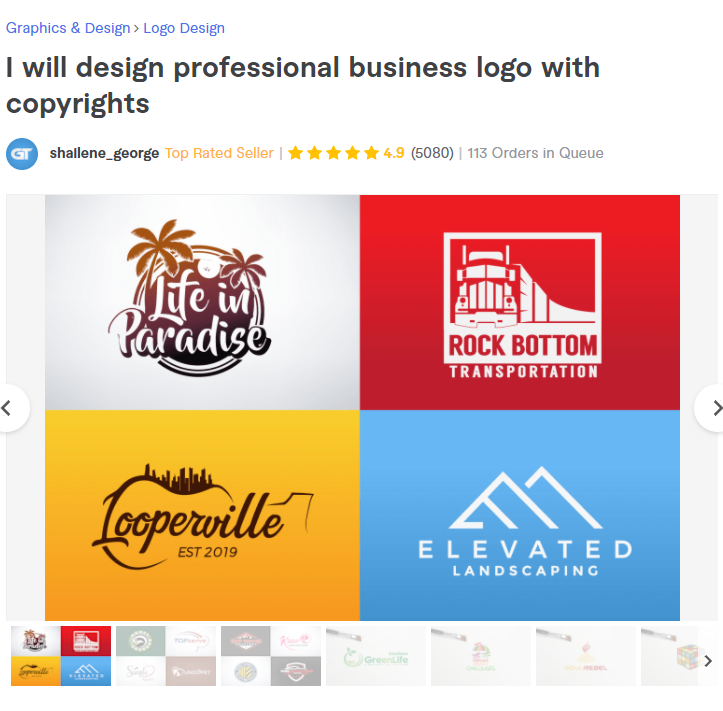 Five Top Rated Seller on fiverr they are really best logo designer