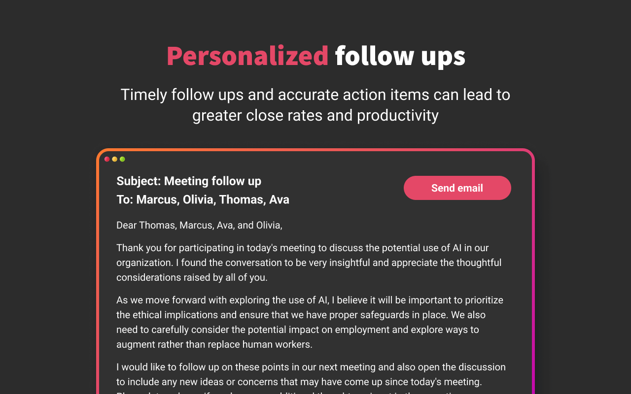 Briefly: AI meeting summary & email follow up Preview image 4