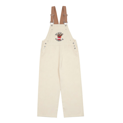 Title 13, American Retro Embroidered Denim Suspender Pant...