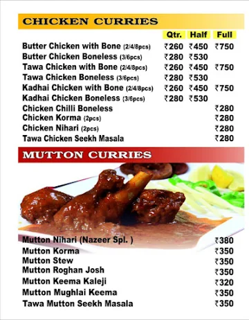 Nazeer Foods menu 