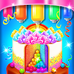 Cover Image of Download Rainbow Glitter Birthday Cake Maker - Baking Games 1.0 APK