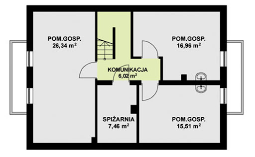 TK 55 P - Rzut piwnicy