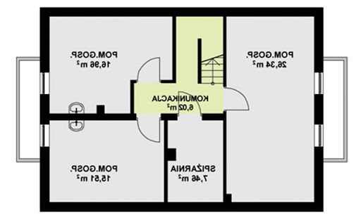 TK 55 P - Rzut piwnicy