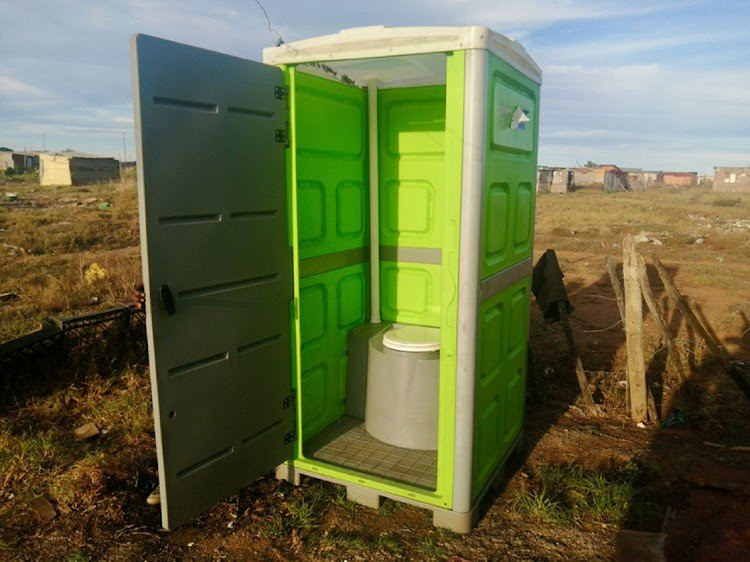 A brand new chemical toilet.