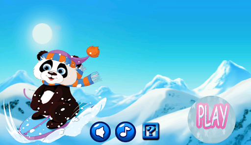 Cute Panda Skiing