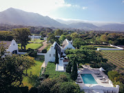 An aerial view of the Steenberg Hotel and Spa in Constantia, Cape Town.