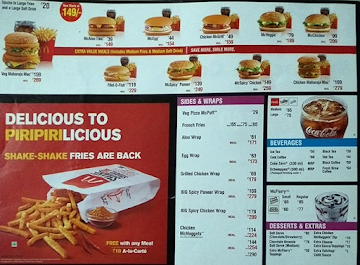 Macdonald menu 