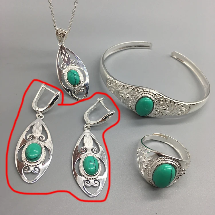 Title 8, Etnische Mongoolse Zilveren Sieradenset Armband...