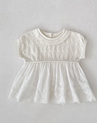 Top Swing sans manches en crochet, - 2