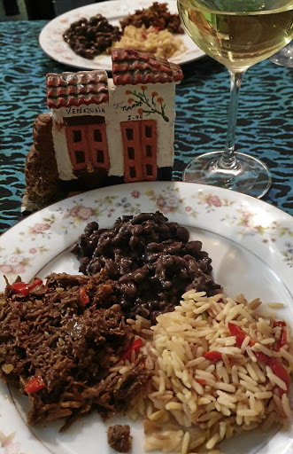 Pabellon criollo is a staple dish of beans, rice and meat in Venezuela.