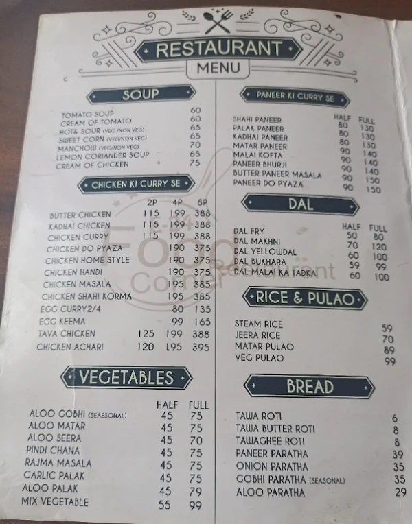 Zayka Swaad menu 