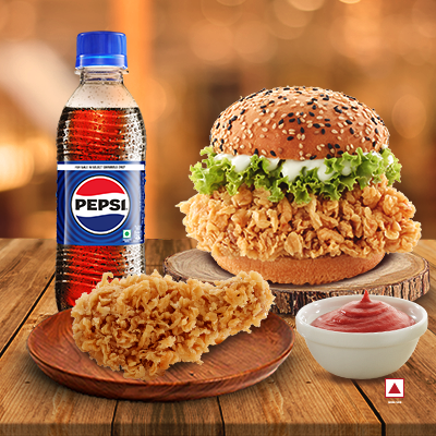 1pc Crispy Chicken Burger + 1pc Fried Chicken Classic + 1 Pepsi 250ML