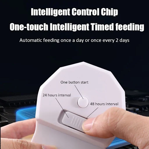 Automatic Pet Feeder Small Pet Feeder With Timer 2 Modes Intelligent Control Chip Large Capacity Adjustable Feeder For I