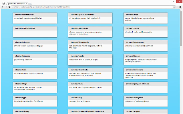 Chrome internal pages helper chrome extension