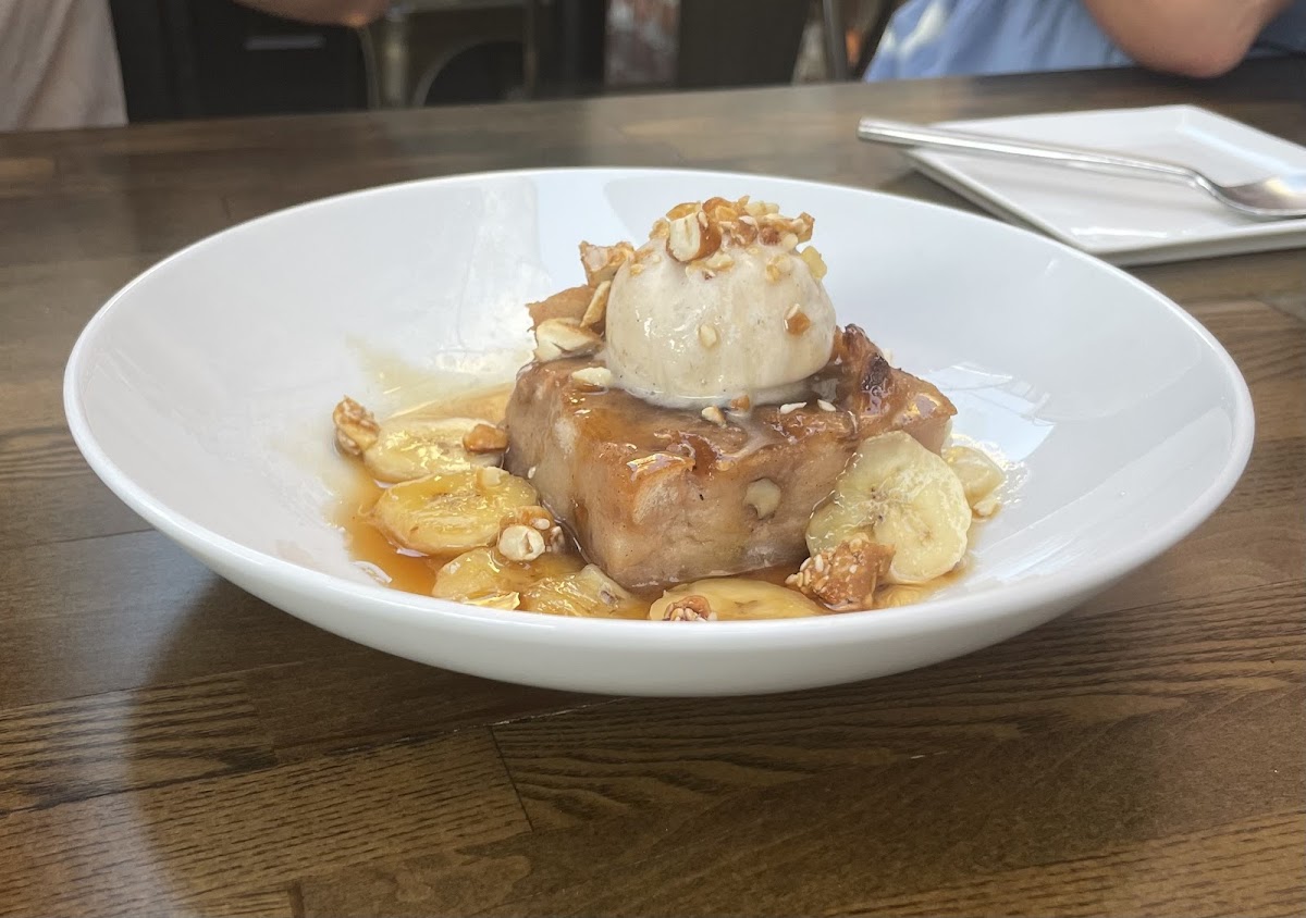 Banana bread pudding(gluten free and vegan)