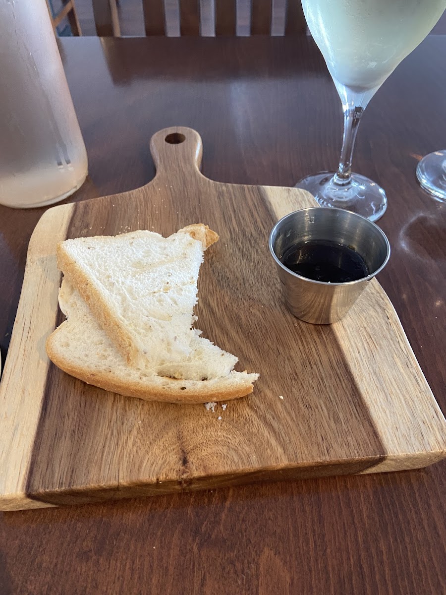 All guests are offered complimentary bread, i got toasted gf bread!