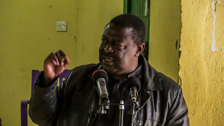 ANC party leader Musalia Mudavadi in Wundanyi on Friday.