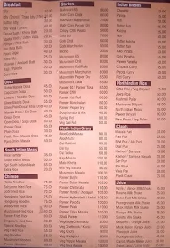 Panchamukhi Sagar menu 1