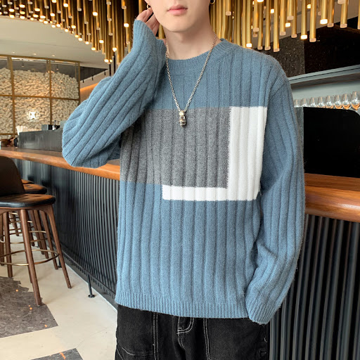 Title 9, Knitted Sweater Mens Trendy Brand Loose Warm S...